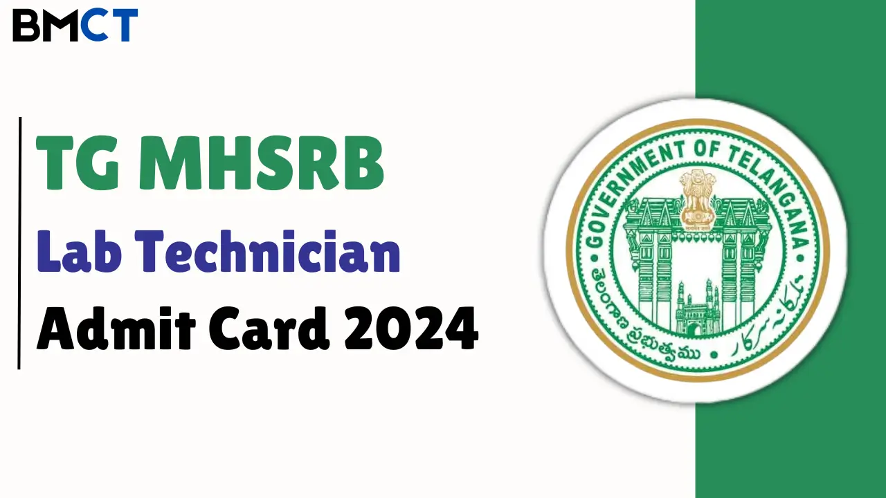 TG MHSRB Lab Technician Admit Card 2024