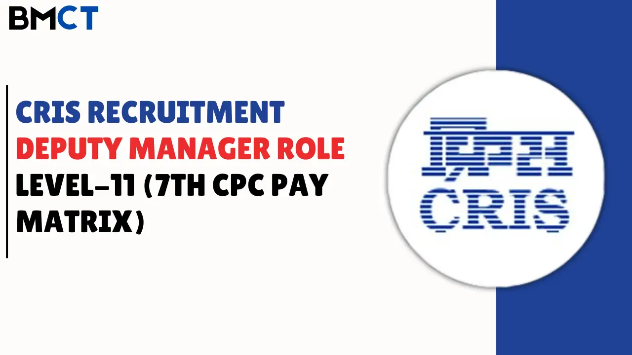 CRIS DY Manager Recruitment