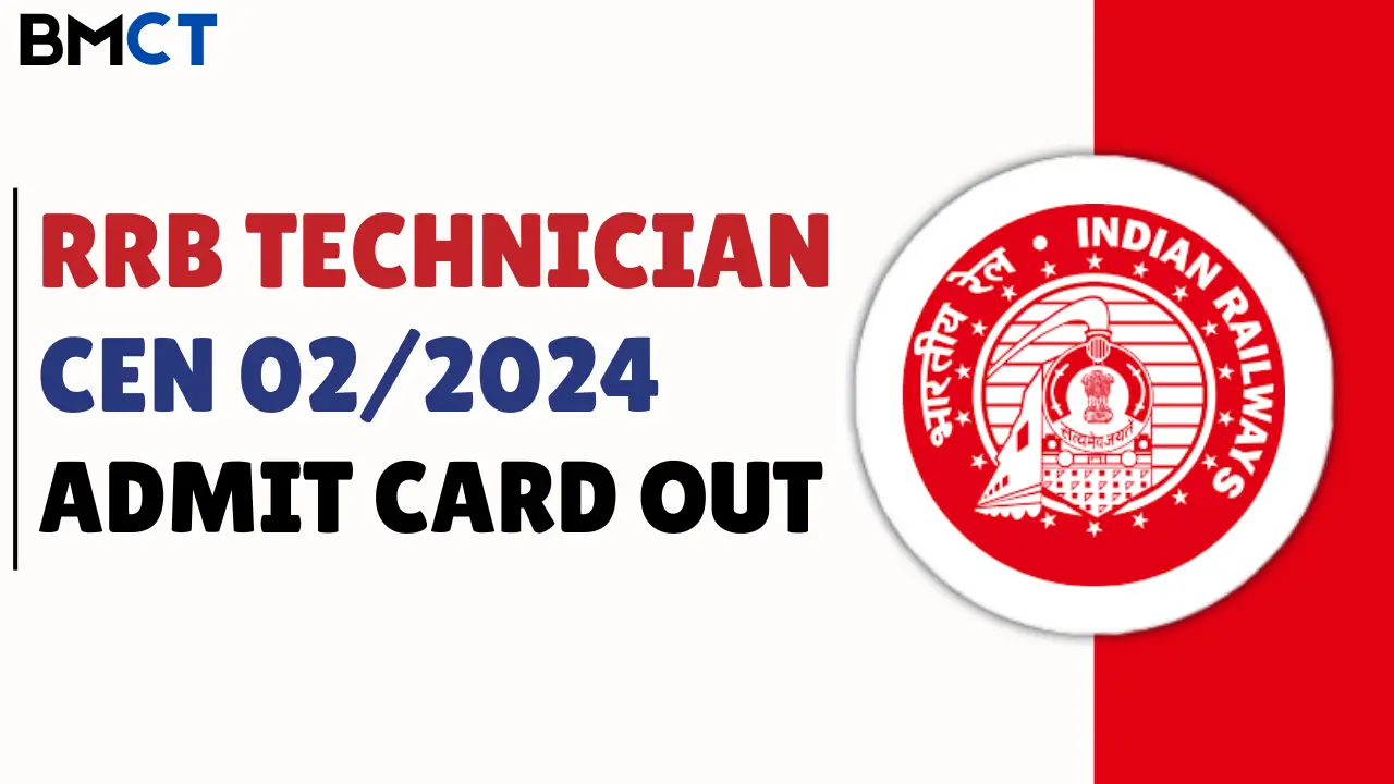 RRB Technician CEN Admit Card