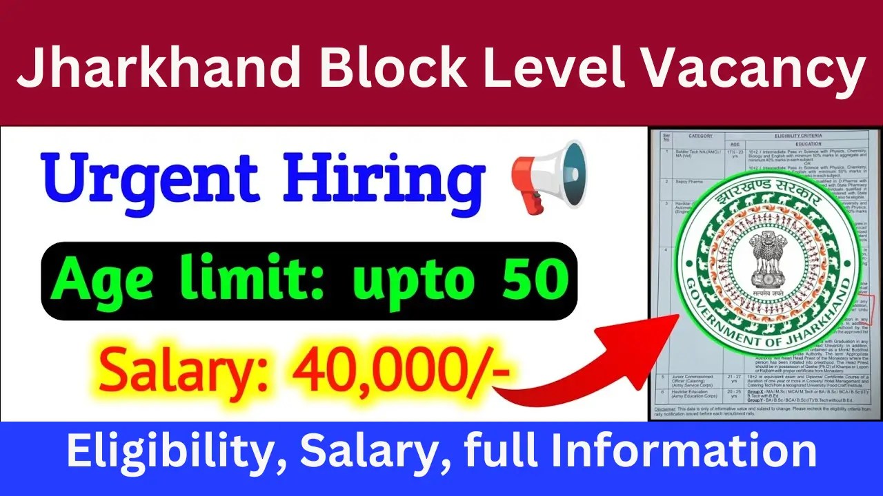 Jharkhan Block Level Vacancy